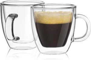 JoyJolt Savor Insulated Glass Espresso Cups